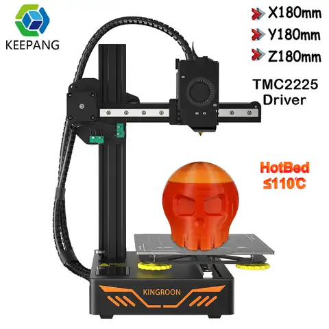 Недорогой FDM 3D-принтер KP3S 3,0, 3D-печать, титановый экструдер, высокоточный портативный принтер KINGROON 180x180x180 мм 1,75 мм PLA PETG