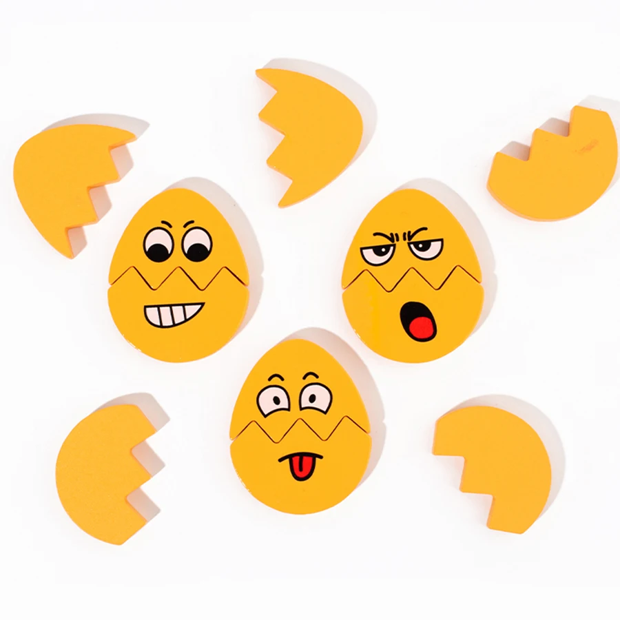 Игра-пазл Монтессори для раннего развития деревянные блоки