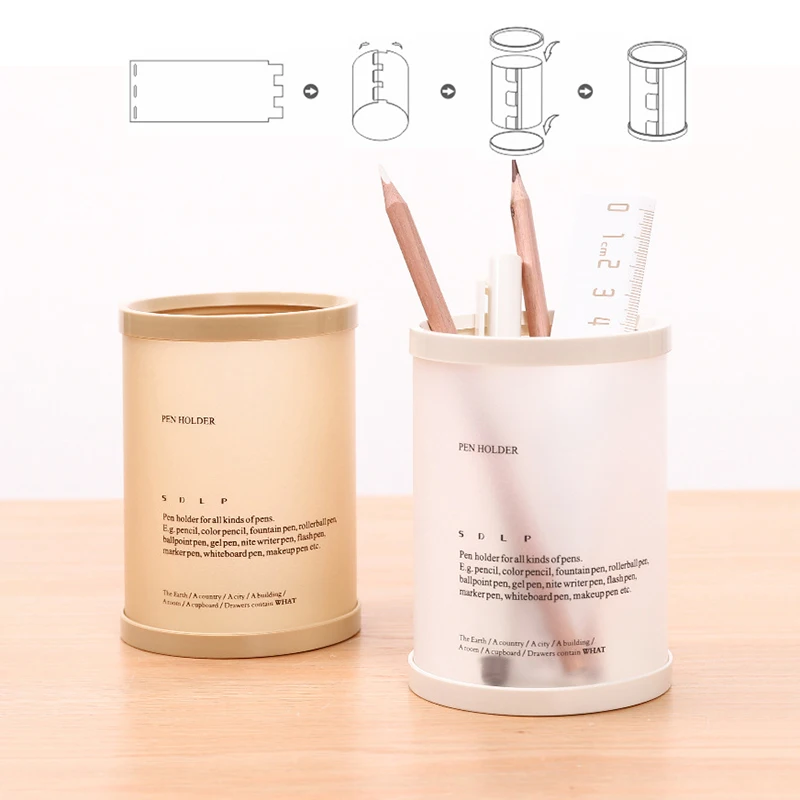 

Cylindrical Detachable Desktop Pen Holder Organizer Office Accessories Pencil Stand Storage Case Box Stationery Teacher Gifts