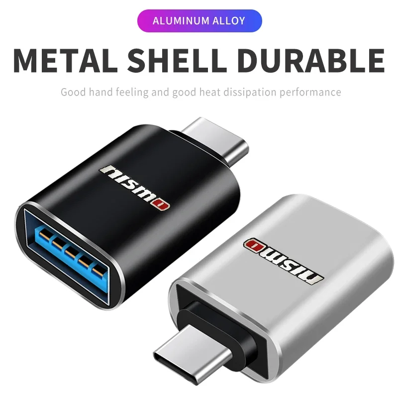 Новый автомобильный мини-конвертер Type-C в USB-интерфейс адаптер для зарядки с