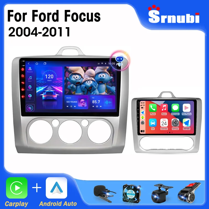 Автомобильный радиоприемник Android 11 для Ford Focus 2 3 Exi MT AT Mk2 Mk3 2004-2011 мультимедийный