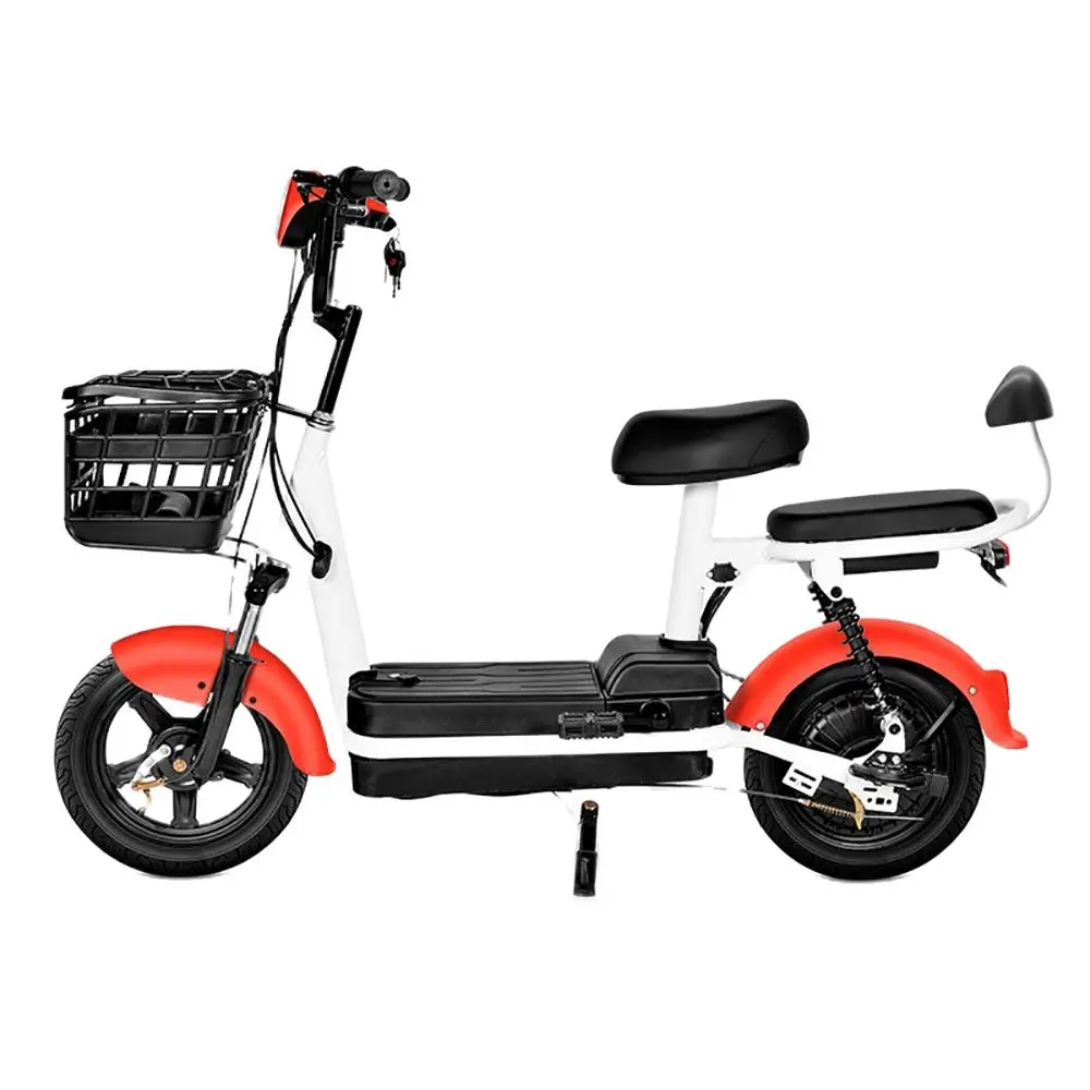 

14 Inch Electric Bike Lithium Battery Bicycle High Carbon Steel Frame A Variety Of Colors Are Available Daily Commute Steady