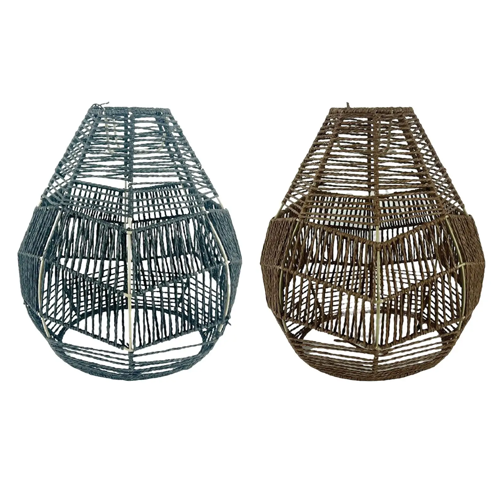 

Woven Lampshade Lantern Chandelier Pendant Light Shade for Teahouse