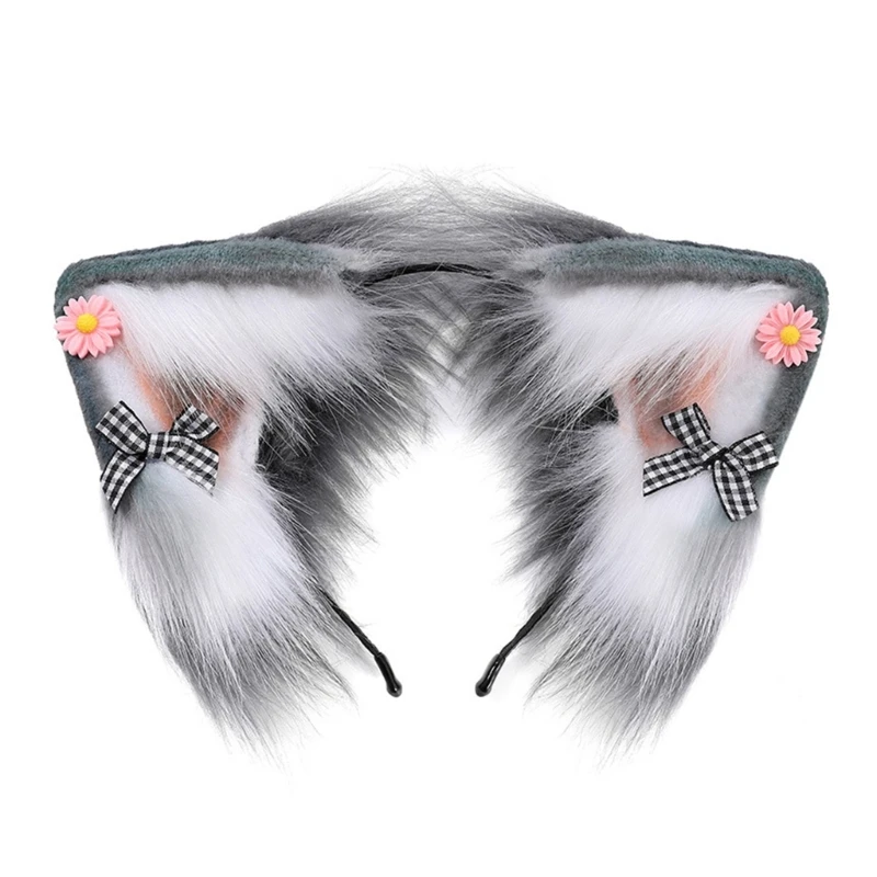 

Creatively Headband Animal Ear Shape Hair Hoop Plush Party Headpiece Hairband Party Cosplay Costume Prop Unisex