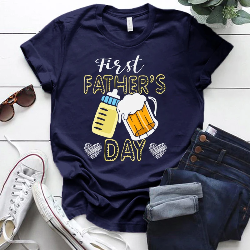 

First Father's Day T Shirt Brand Daddy and Daughter Best Friends for Life Fathers Day Dad Gift Men O Neck TShirt Women T-Shirt