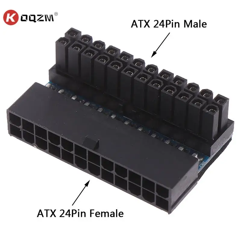 

1 шт. ATX 90 градусов 24 контакта до 24 контактов адаптер питания материнская плата Разъемы питания модульные для кабелей питания