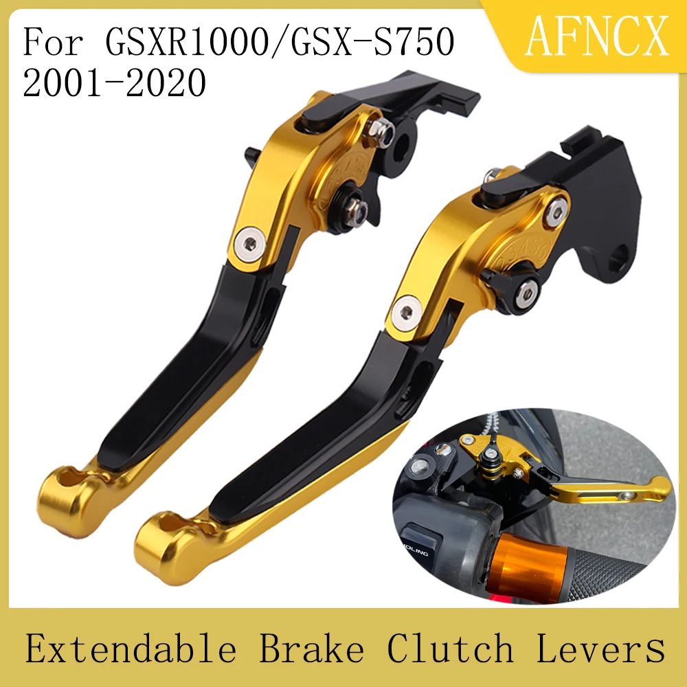 

GSX-S750 Motorcycle Accessories Extendable Folding Brake Clutch Levers Handle For Suzuki GSXR1000 2001-2004 GSX-S750 2011-2020
