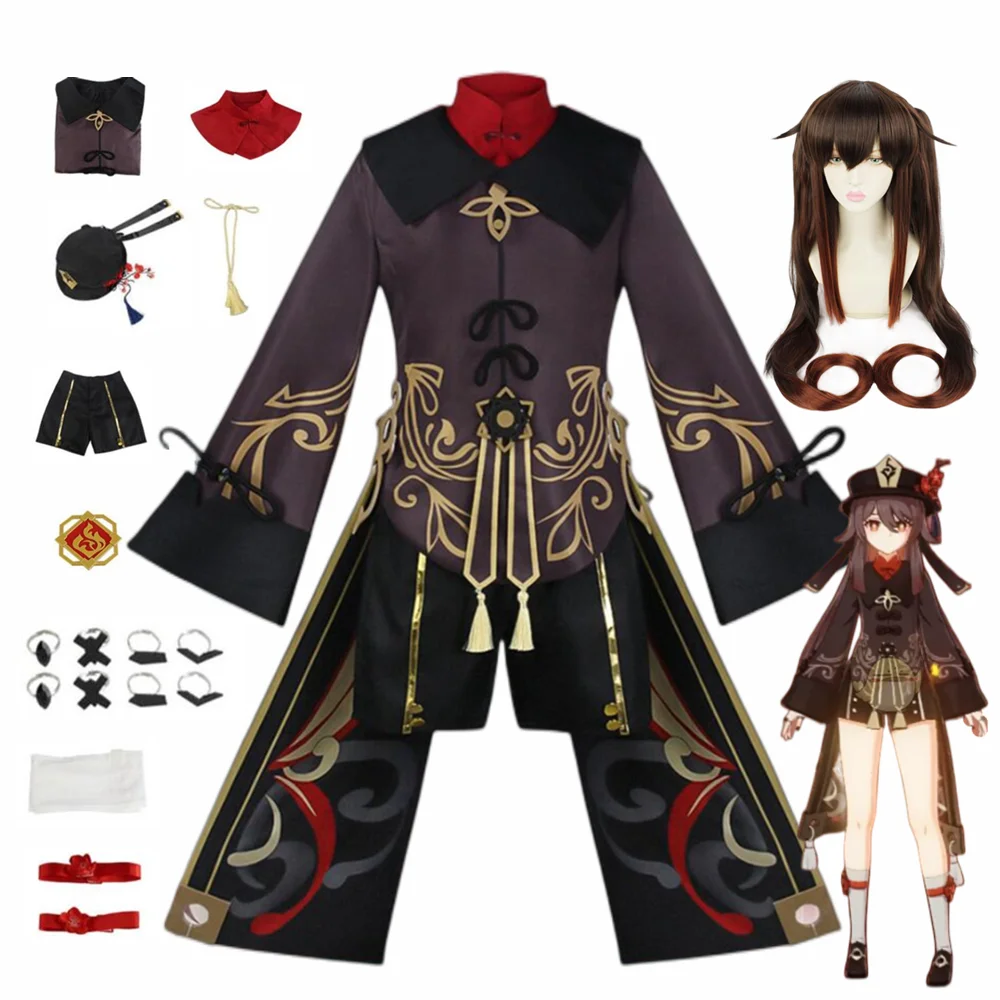 

Anime Genshin Impact Hutao Cosplay Costume Game Halloween for Women Hu Tao