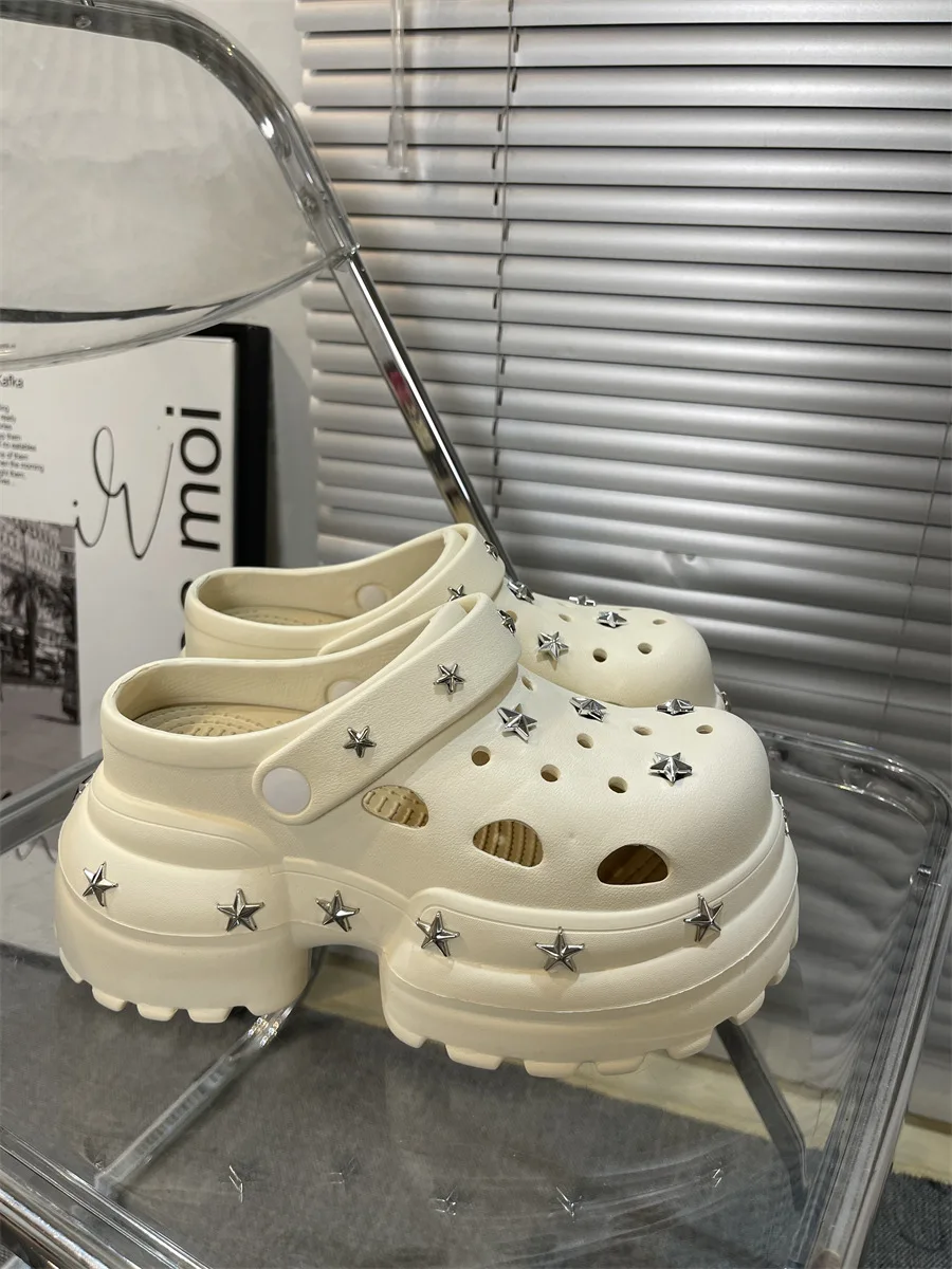 Сандалии женские на высоком каблуке 10 см садовые Водонепроницаемые босоножки