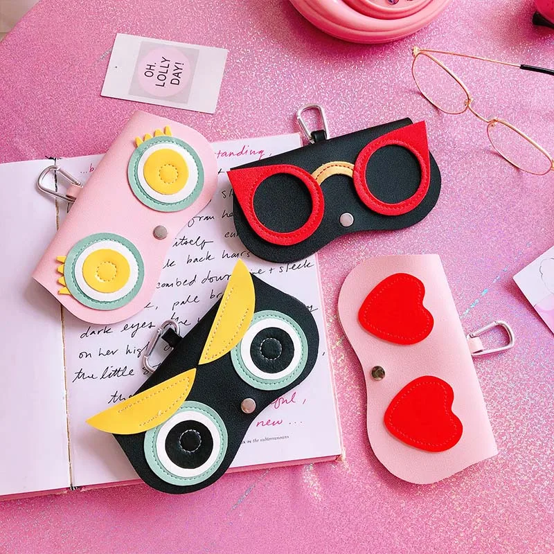 

Creative Portable Case Animal Cartoon Fashion Women PU Leather Sun Eye Glasses Box for Eyeglass Sunglasses Cute Protection Bag