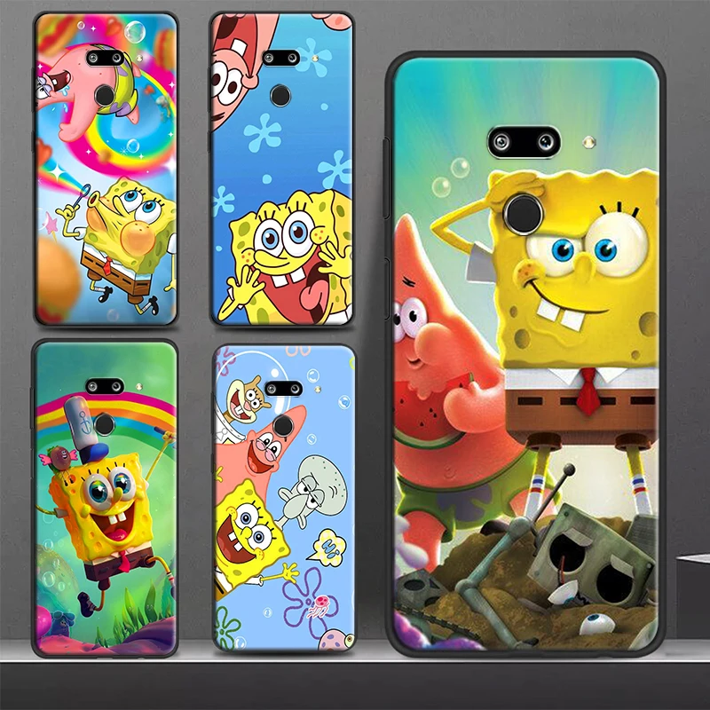 

Cartoon Spongebob And Starfish Phone Case LG K92 K42 K22 K71 K61 K51S K41S K30 K20 2019 Q60 V60 V50 S V40 V30 G8S G8 Black