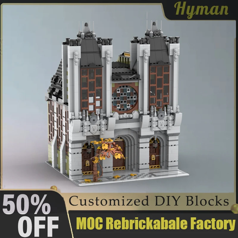 

2574pcs Modular Church Rebuild for 10273 Haunted House Building Blocks Customized MOC-147674 Street View Bricks Toys Gifts