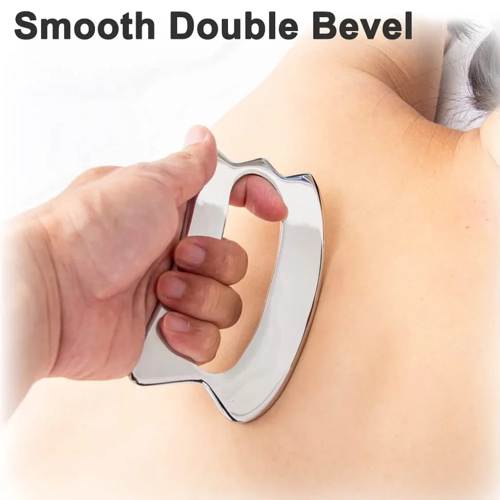 Массажер гуаша из нержавеющей стали пластина скребок для физиотерапии Аппарат