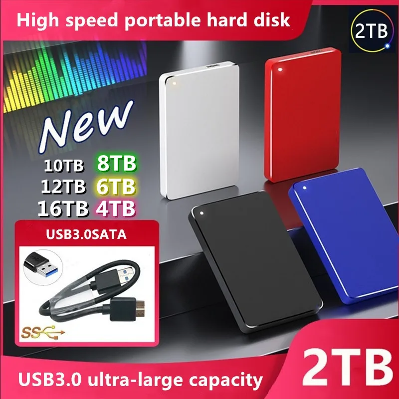 

High-speed External Hard Drive 500GB 1TB 4TB 8TB USB3.0 Portable SSD 2TB Disco Duro Externo Type-C Mobile Disk for Laptop PS5