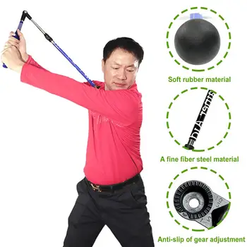 Golf Swing Training Aid Stick Posture Corrector Practice Aid Hinge Shoulder Trainer Golf Swing Forearm Tools Improve Rotati C3K4 5