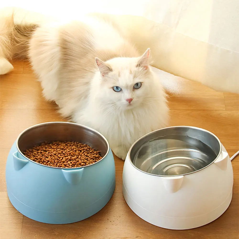

Pet Supplies 200ml Stainless Steel Cat Bowl Drinkers Feeder Inclined 15° To Protect The Cat’s Cervical Spine Dog Accessories