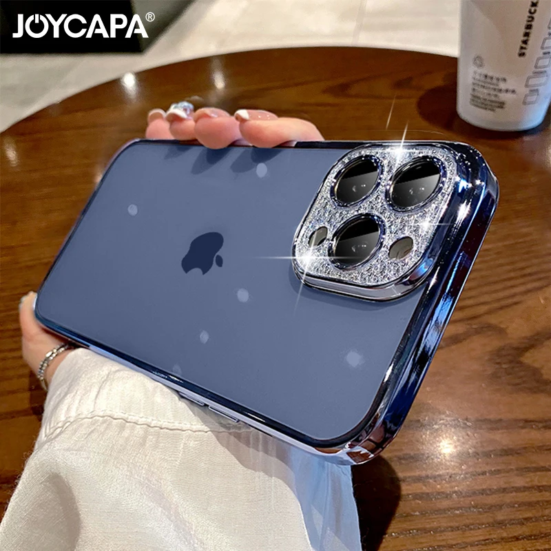 Роскошный противоударный чехол с алмазным покрытием для камеры iPhone 13 12 11 Pro Max X XR XS