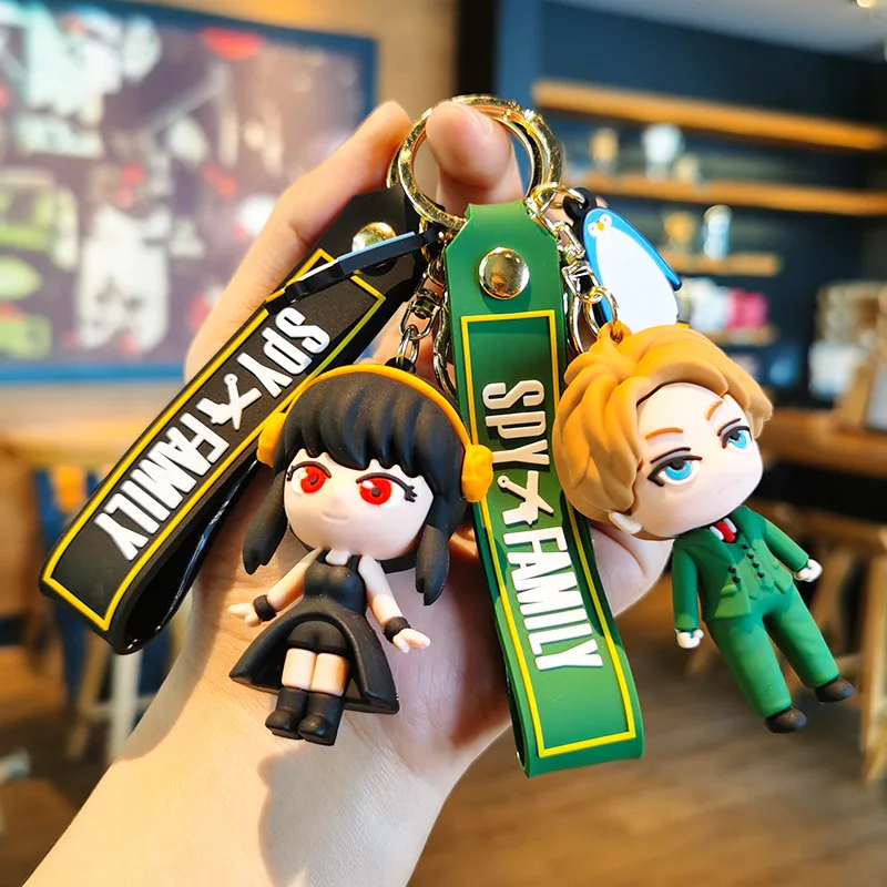 

Anime Spy X Family Keychain PVC Cartoon Key Chain Loid Forger Anya Forger Yor Forger Action Figures Keyring Bag Pendant Gifts