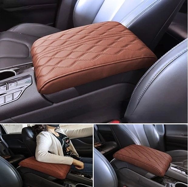 

2023 accessory car interior armrest case leather cover central control protective pad armrest case heightening pad all-season