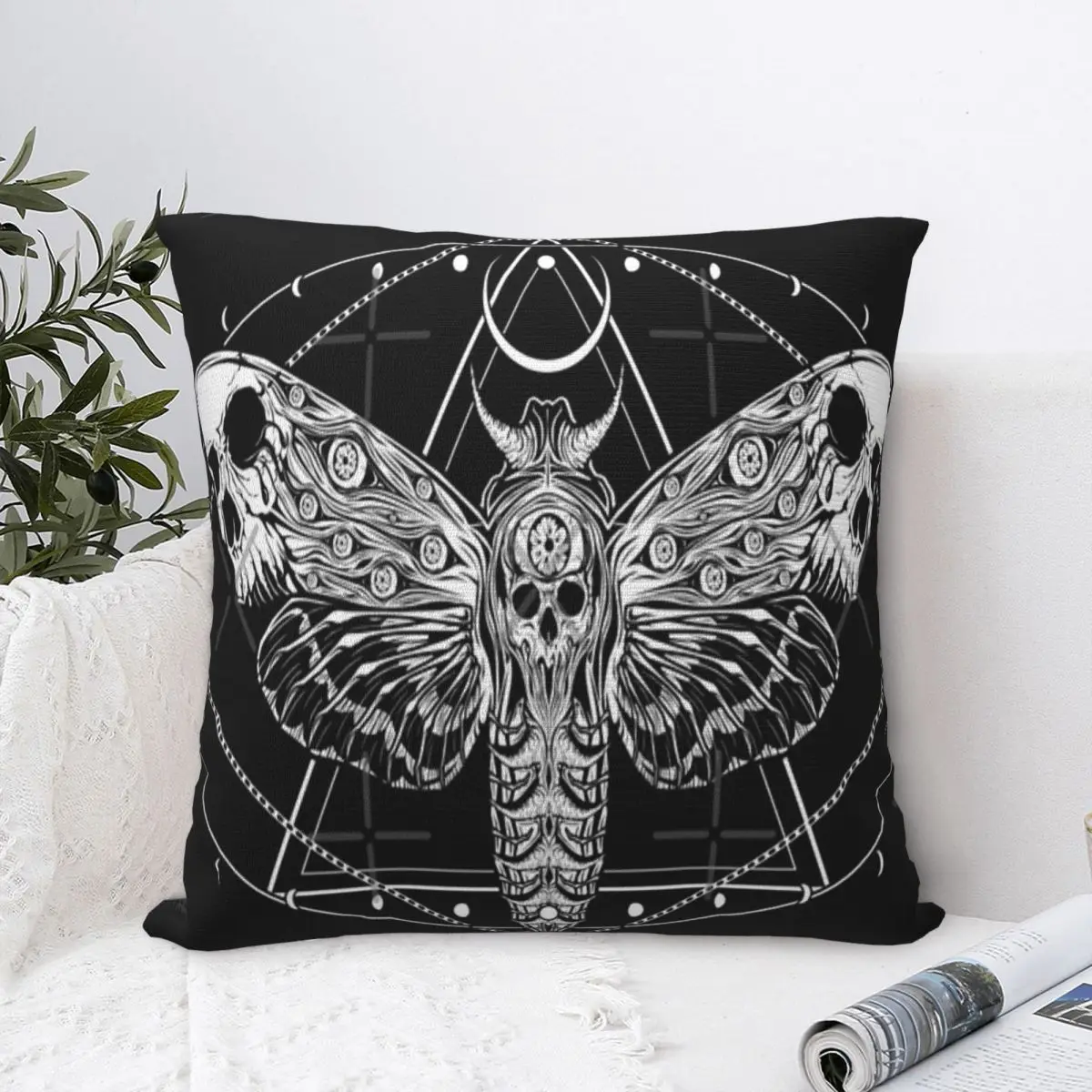 

Surreal Death Pillowcase Home Decor Funny Sofa Cushion Cover Polyester Throw Pillowcase