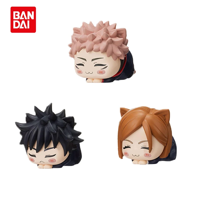 

Genuine Jujutsu Kaisen Figure Itadori Yuji Fushiguro Megumi Kugisaki Nobara Q Version of Nap Cat Ears Kawaii Action Figures Toys