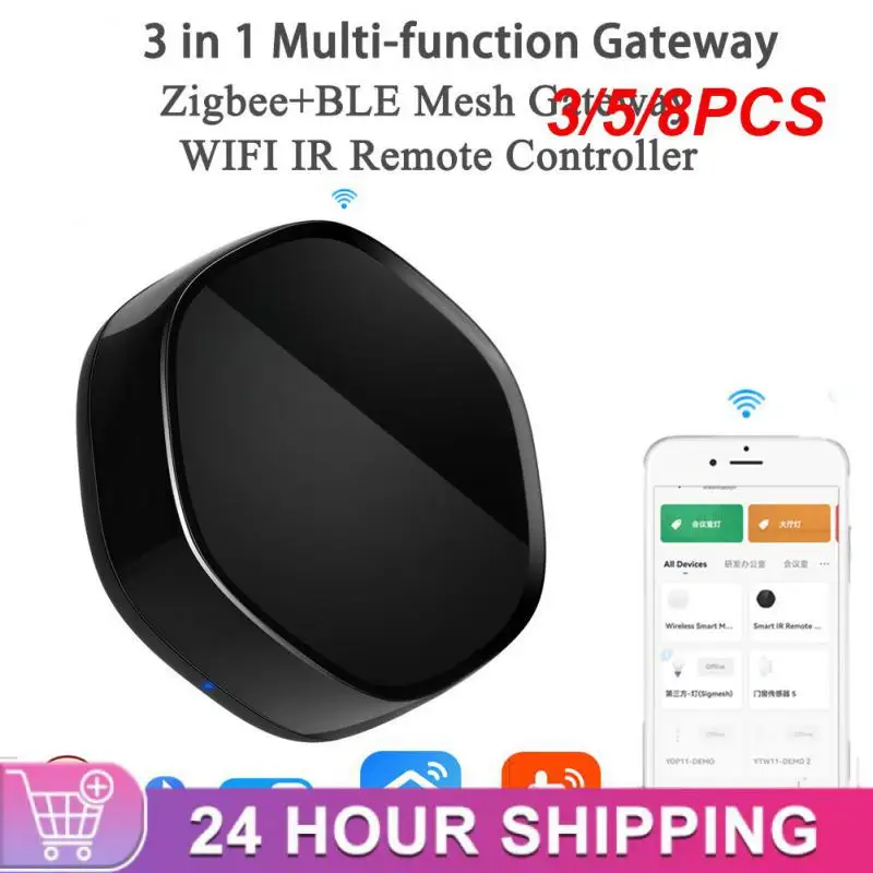 

3/5/8PCS Foldable Ble Mesh Zigbee3.0 Gateway Smart Life App Wireless Ir Remote Controller Tuya Tuya Zigbee 3 In 1 Gateway