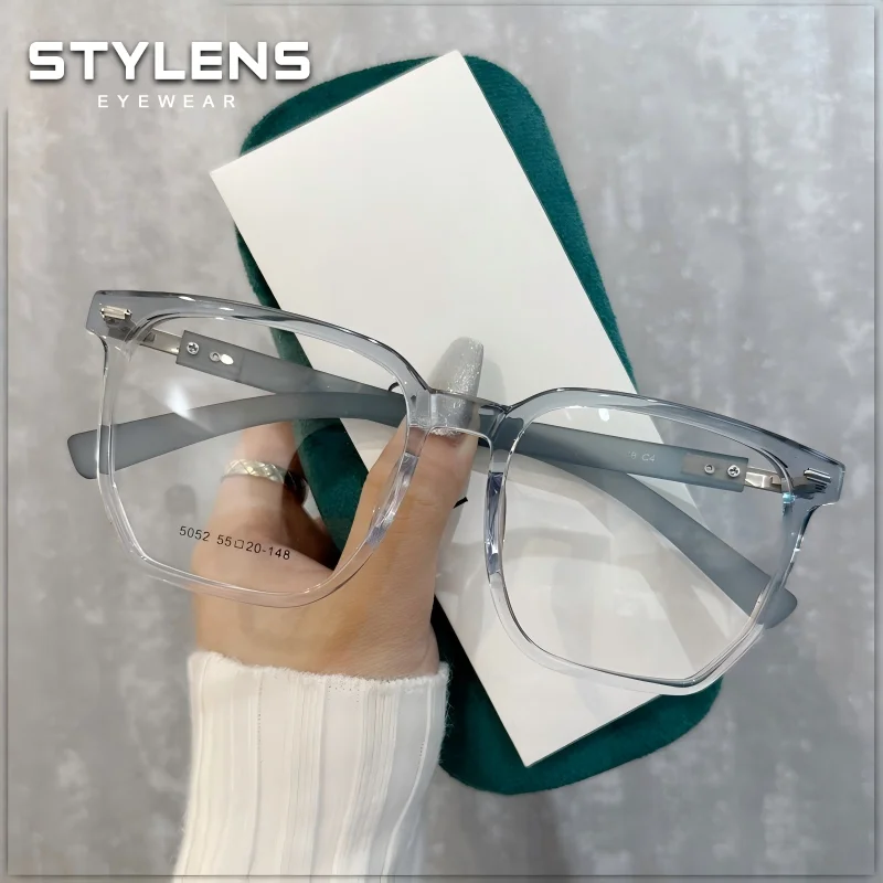 Фото Стильные женские очки STYLENS с большой оправой, фотохромные, для коррекции близорукости, с защитой от синего света, прогрессивные, для чтения, по рецепту №5