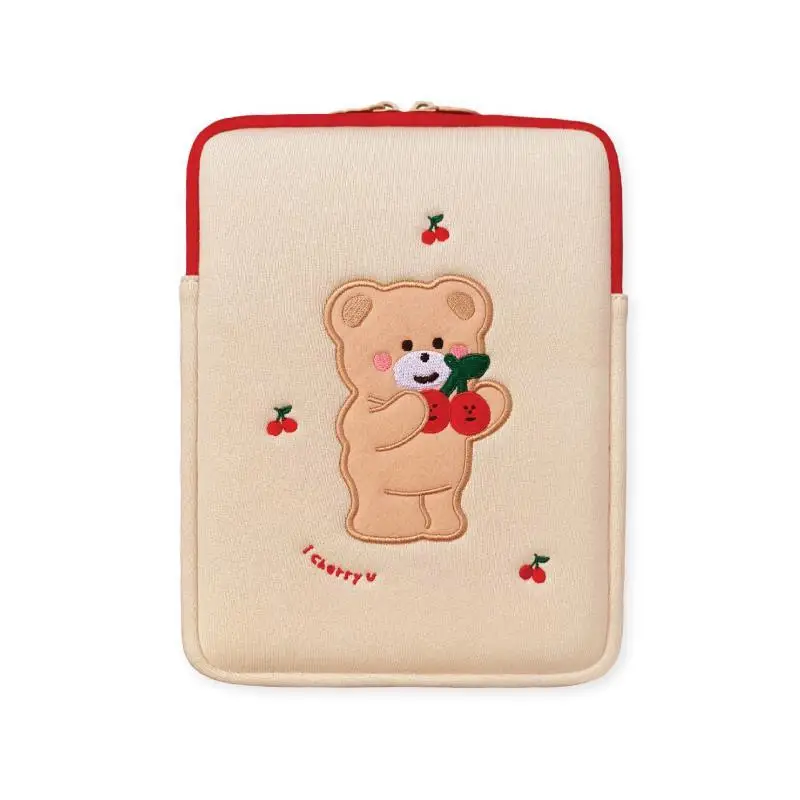 Cute Bear Tablet Case for IPad Sleeve Liner Bag Mini 3/4/5/6 Air123 10.5 Pro 11 12.9 Macbook 15 Inch Laptop Cover Handbag Pouch