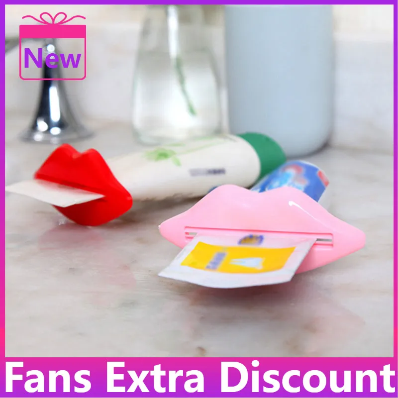 

2022 New Toothpaste Tube Squeezer Lip Shape Tooth Paste Dispenser Cream Roller Squeezer Random Color Oral Cleaning Tool
