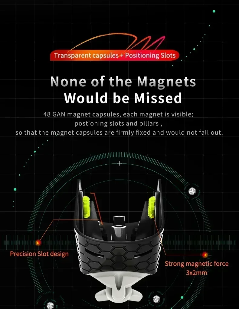 [CubeFun]GAN356M SE 3x3x3 Магнитный магический куб 3x 3 скорости GAN356M головоломка GAN 356 M Magico Cubo