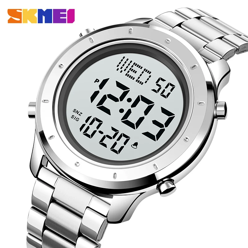 

SKMEI LED Light Stopwatch Sport Watches Mens Multifunction 3Bar Waterproof Countdown Calendar Digital Wristwatch reloj hombre