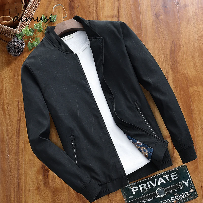 

DIMUSI/Осенняя мужская куртка-бомбер, модная мужская приталенная деловая куртка, повседневная мужская верхняя одежда, ветровка, бейсбольные куртки, одежда
