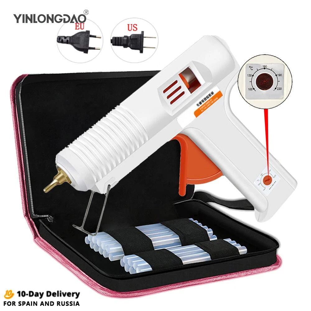 

40-150W Hot Melt Glue Gun Smart Adjustable Temperature Copper Nozzle Heater Craft Repair Tool