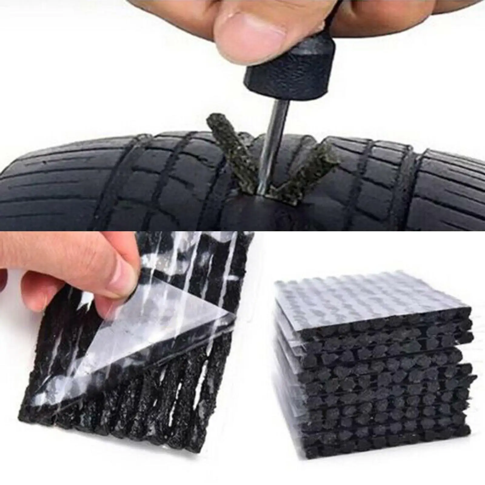 

50x черная бескамерная шина, фотосессия, прокол шины, резиновые полосы для велосипеда, мотокросса, инструменты для ремонта автомобильных шин,...