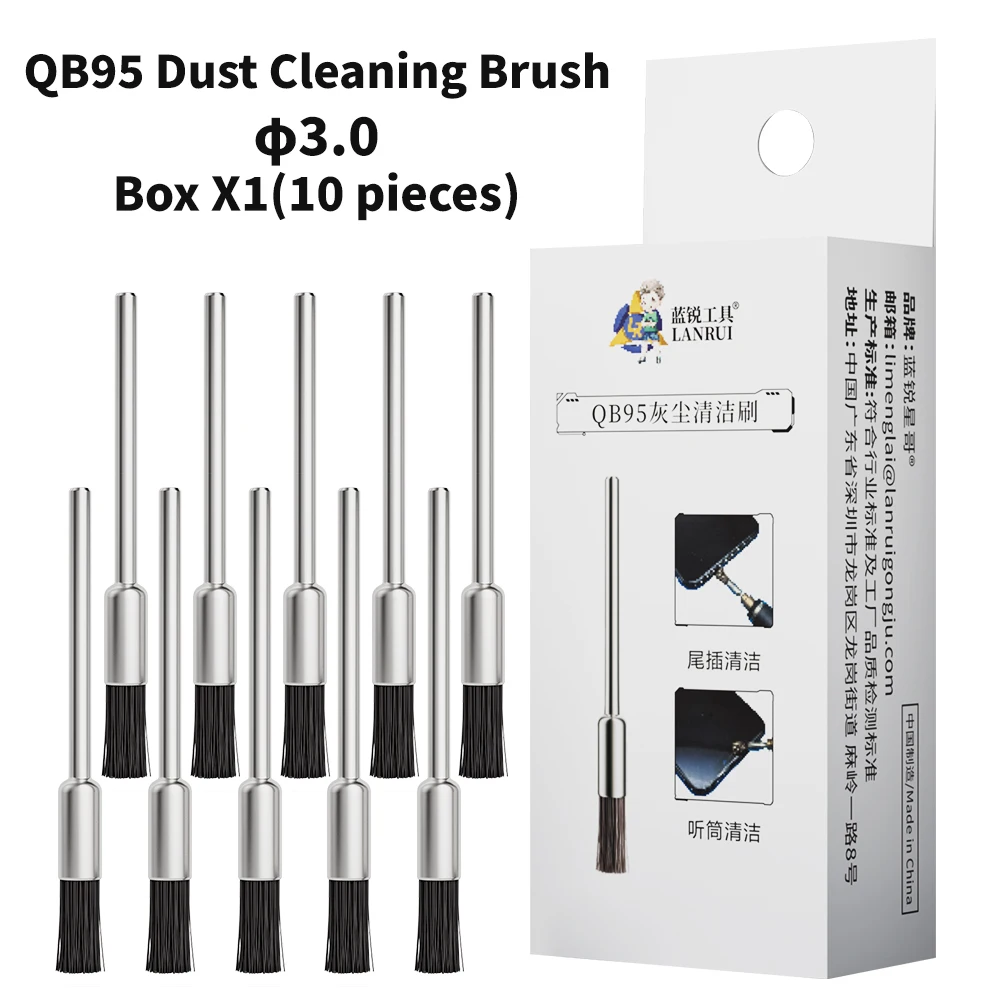

Щетка для очистки от пыли Lanrui QB95 с диаметром стержня 2,35 мм/3,0 мм для труднодоступных мест на материнских платах мобильных телефонов