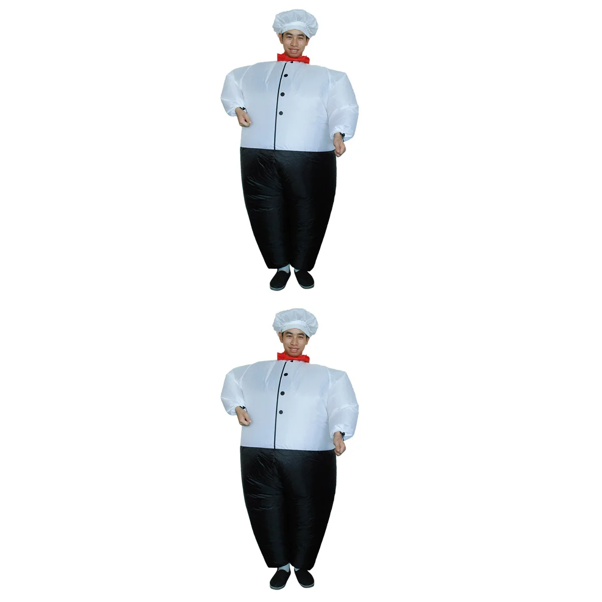 

2pcs Fat Chef Cosplay Costumes Halloween Inflatable Clothes Funny Master Chef Suit for Party Performance (Adults, Free Size)