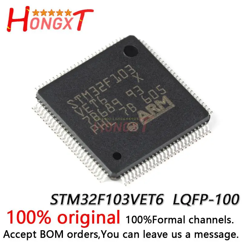 100% Новый оригинальный микроконтроллер STM32F103VET6 LQFP-100 32-разрядный микроконтроллер MCU.