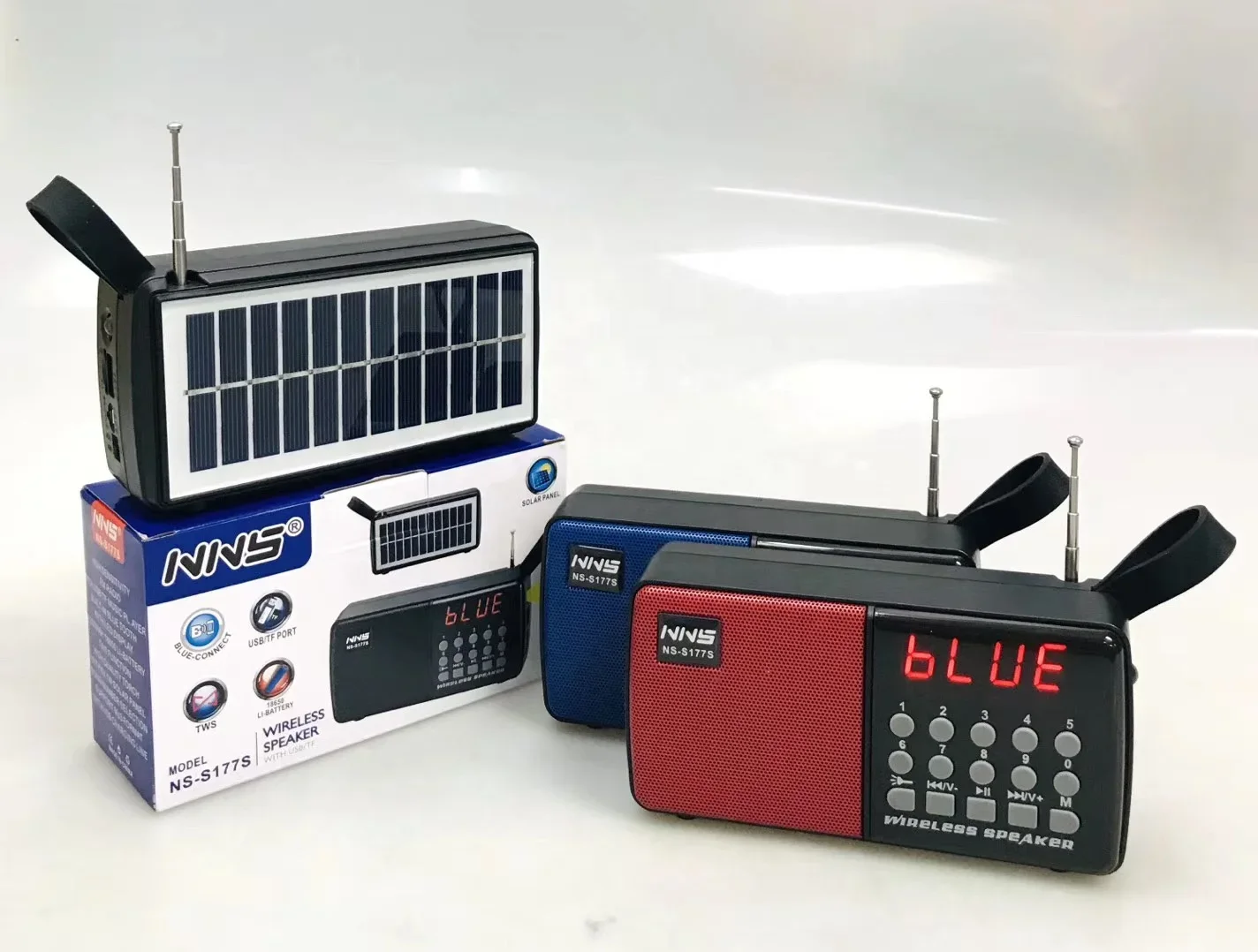 NNS S177S FM AM SW 3-диапазонный со светодиодной подсветкой и солнечными радиостанциями