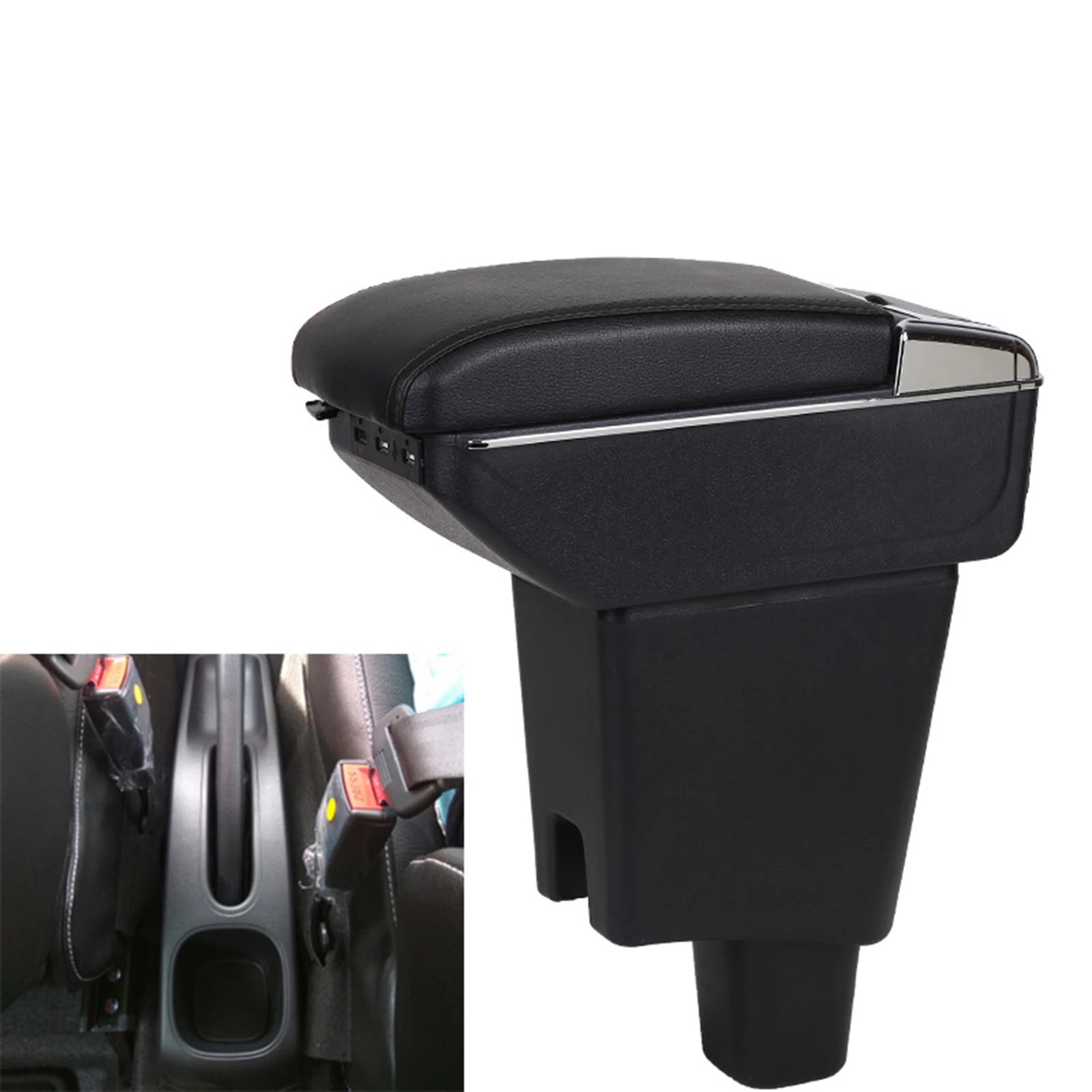 

Car Armrest Box 7 USB Ports Styling Armrest Fit for Perodua Axia Premium