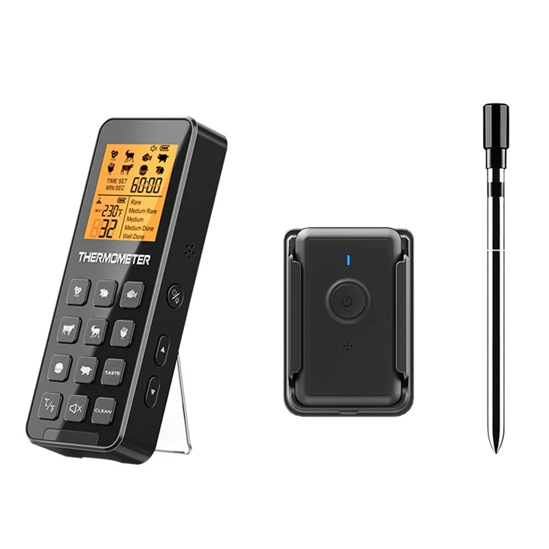 

Digital Wireless Meat Thermometer -Cooking Thermometer With 1 Probe-Remote Range Food Thermometer,For BBQ, Oven, Grill