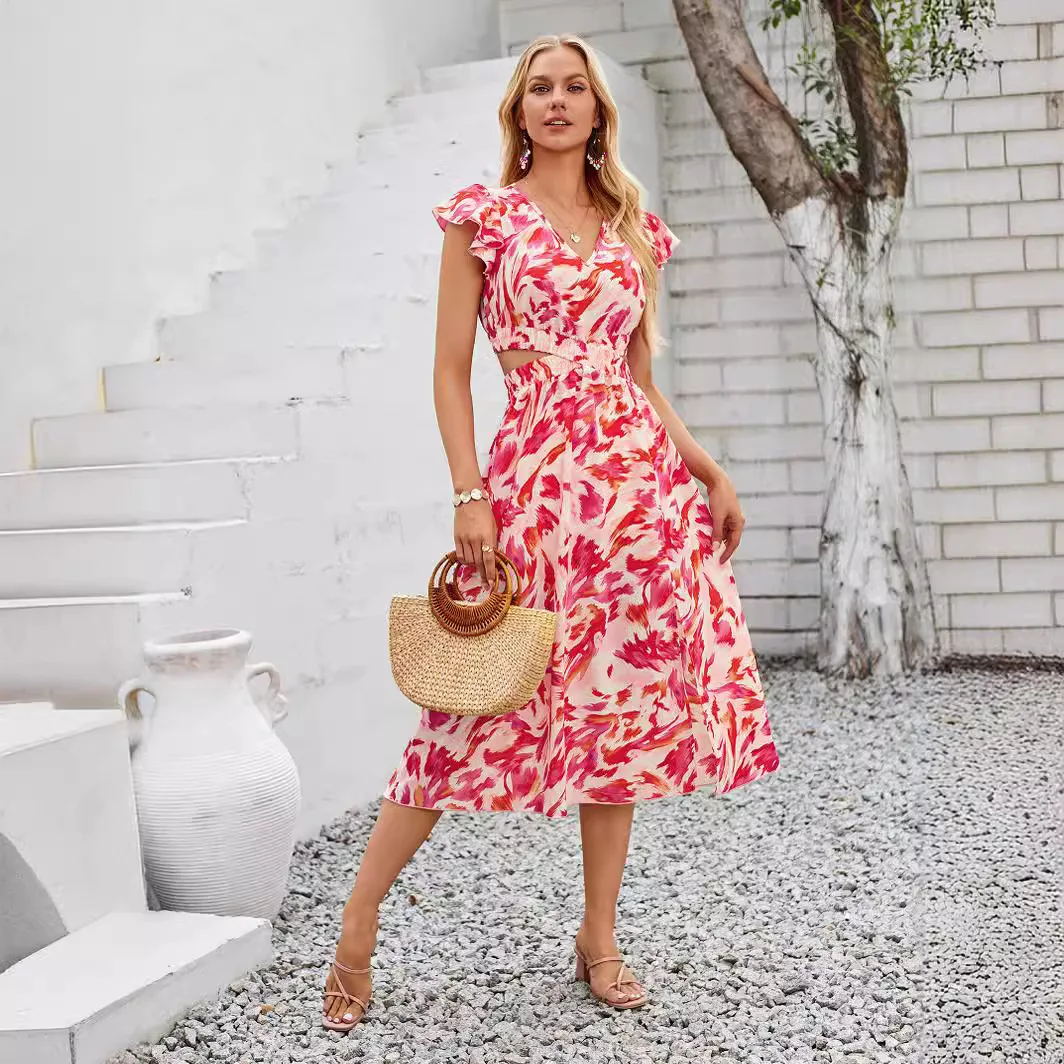 Женское Повседневное платье в европейском и американском стиле маленькое летнее