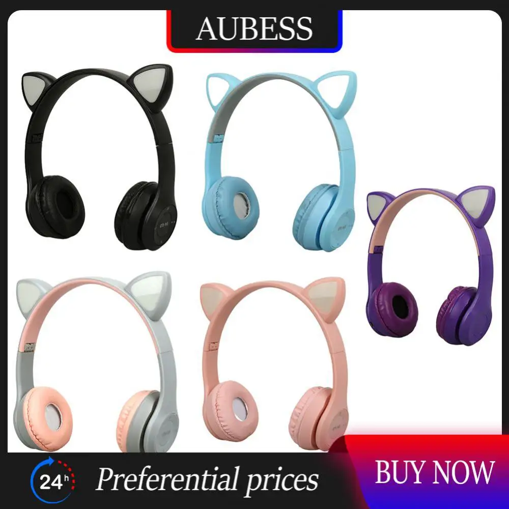 

Led Light Headset Headset Cute Cat Ear Earphones Sport Hifi Sports Headphones Wireless Headphones 5.0