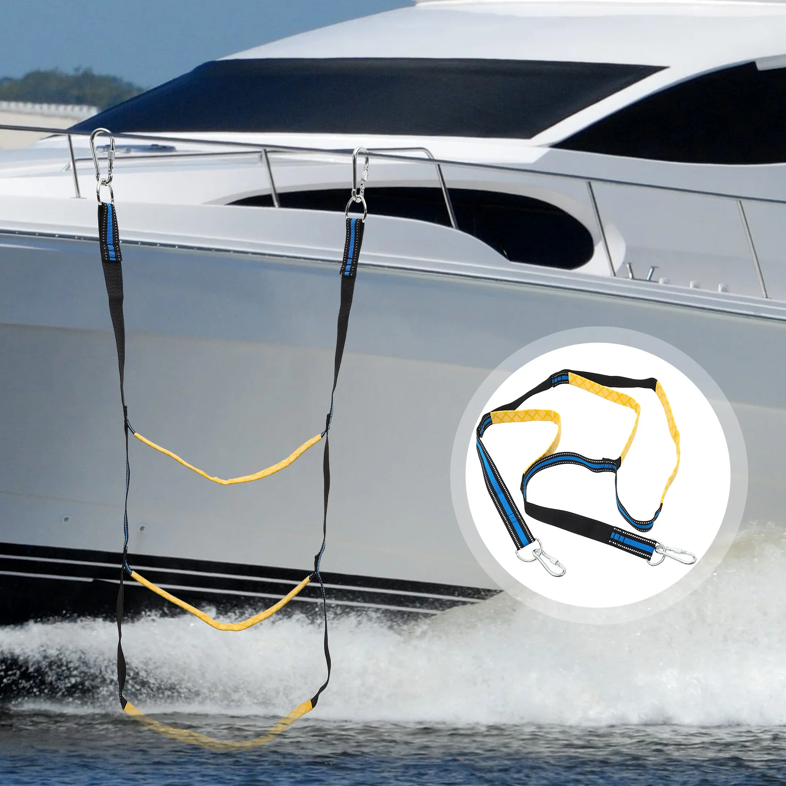 

Ladder Boat Rope Kayak Canoe Ship Accessory Boardingside Dock Folding Assisthanging Stepsailboat Motorboat Emergency