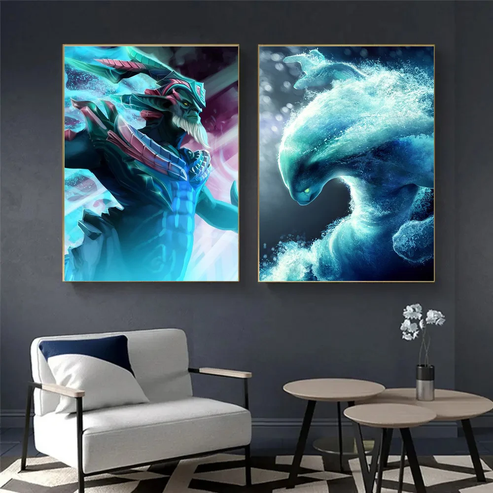 Dota2 Whitepaper Poster Retro Kraft Paper Sticker DIY Room Bar Cafe Vintage Decorative Painting