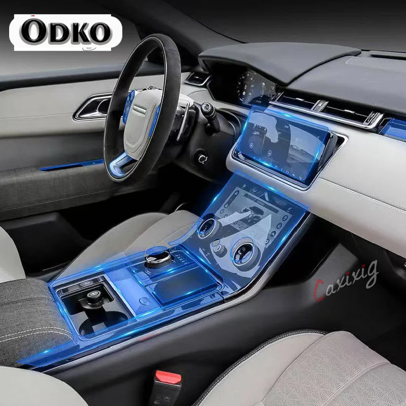 Для Land Range Rover Velar 2017-2020Car интерьерная центральная консоль прозрачная фотопленка с