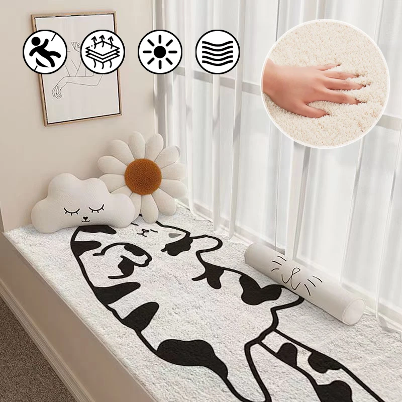 

Прикроватные коврики в японском и корейском стиле для спальни, милый мультяшный коврик для гостиной, декоративный прямоугольный декоративный ковер для детской комнаты