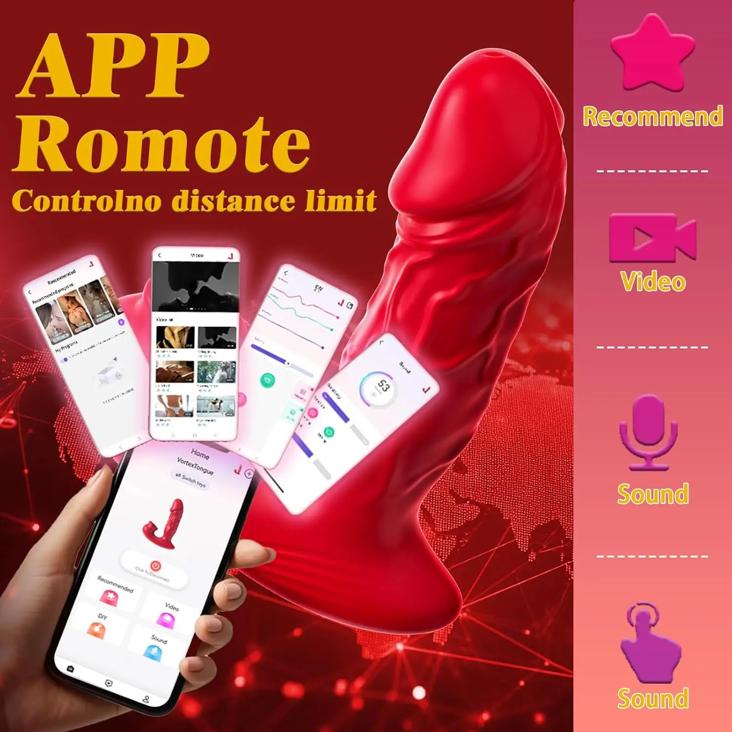 Мощный вибратор для сосания женская присоска стимулятор клитора фаллоимитатор