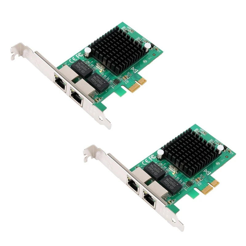

2X гигабитный Ethernet Pci-E сетевой контроллер карты 10/100 Мбит/с, Rj45 X2 двойной 2 порта Pcie Серверная Сетевая интерфейсная карта