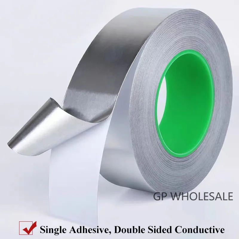 0.06mm Thick, 70mm*50M Double Conducting, Single Sticky, Aluminum Foil Electrostatic shielding Tape fit for Monitor