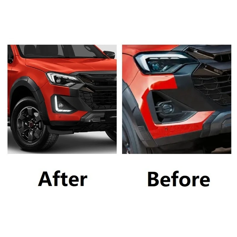 Front LED DRL Daytime Running Driving Light For Isuzu D-Max DMAX 2024 Fog Lamps With Turn Signals White+Yellow